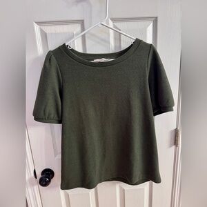 LOFT Olive Short Sleeve Top